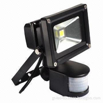 PIR Motion Sensor LED Floodlight with 10 to 50W Power, EMC, SAA, C-tick Approvals